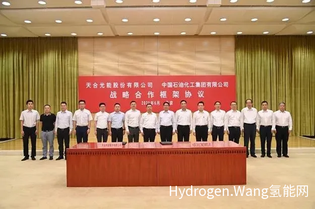中国石化与天合光能签约，深度合作光伏绿电制氢业务